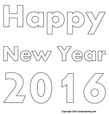 Happy New Year 2016 Greeting Card -- 01/01/16