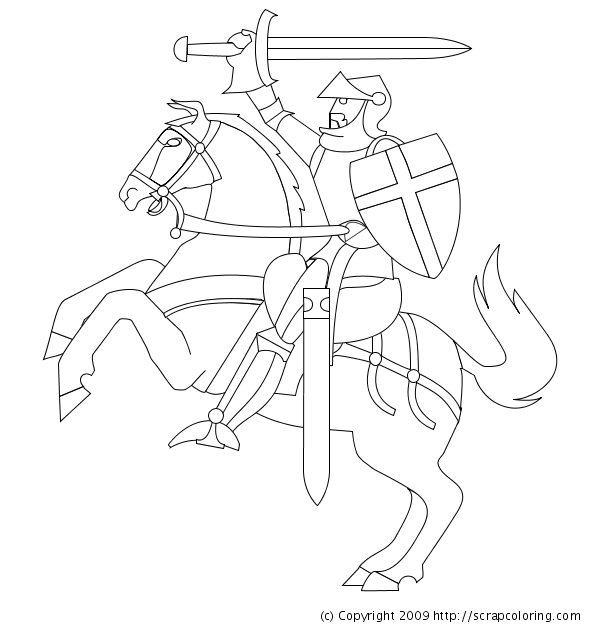 Knight coloring page