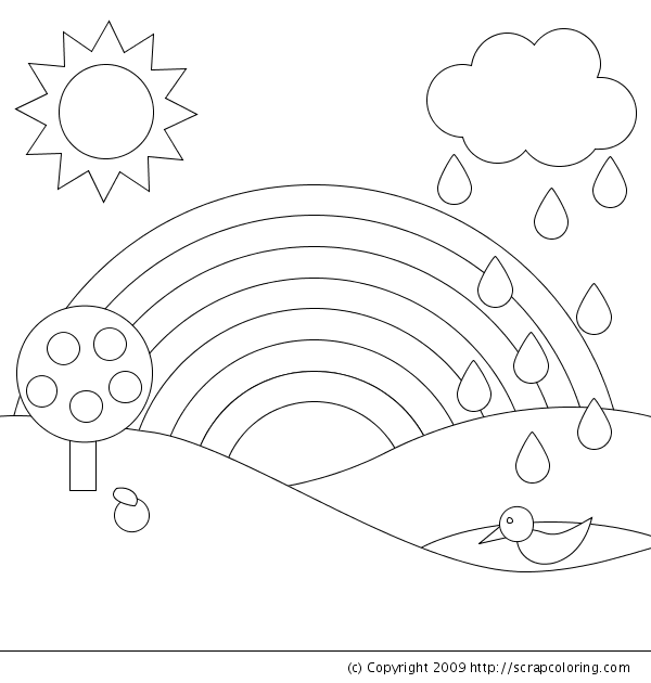 rainbow coloring pages for preschool - photo #17