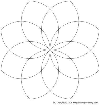 Rose window with eight petals