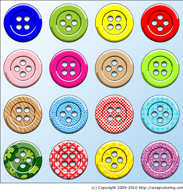 Colorful Buttons, Wood 2 Hole Clothing Button Sewing Button for Decorate
