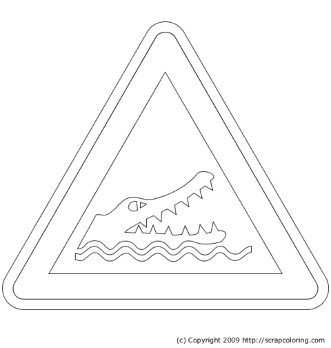 Crocodile Warning Sign
