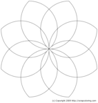Rose window with eight petals