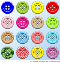 Sewing Buttons for Scrapbooking and Crafts